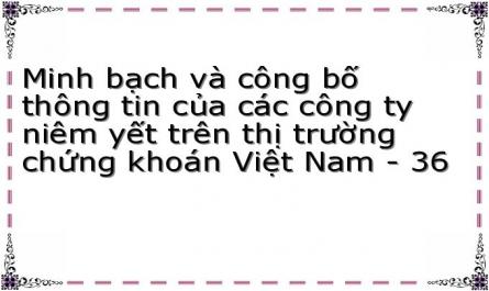 Minh bạch và công bố thông tin của các công ty niêm yết trên thị trường chứng khoán Việt Nam - 36