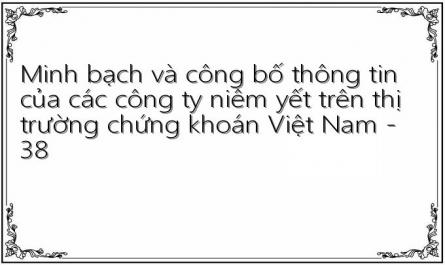 Minh bạch và công bố thông tin của các công ty niêm yết trên thị trường chứng khoán Việt Nam - 38