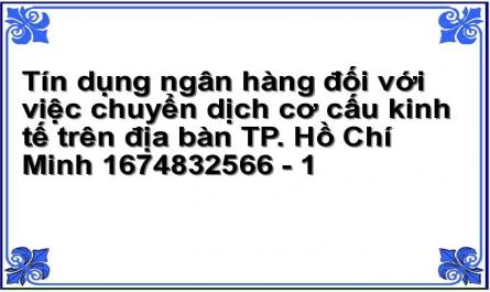 Tín dụng ngân hàng đối với việc chuyển dịch cơ cấu kinh tế trên địa bàn TP. Hồ Chí Minh 1674832566