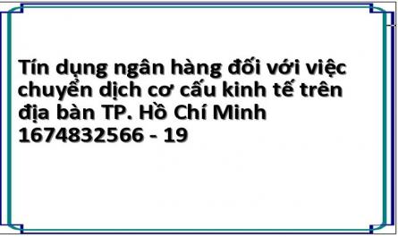 Định Hướng Chuyển Dịch Cơ Cấu Kinh Tế Thành Phố Hồ Chí Minh