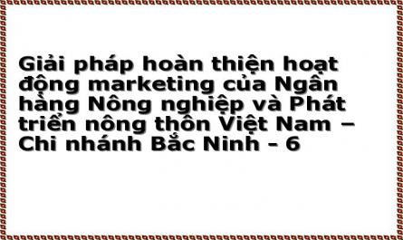 Thực Trạng Hoạt Động Marketing Tại Ngân Hàng Nông Nghiệp Và Phát Triển Nông Thôn Việt Nam –