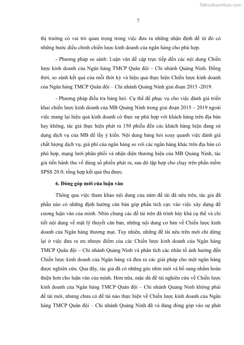 Luận văn thạc sĩ kinh doanh thương mại Chiến lược kinh doanh của ngân hàng TMCP Quân Đội Chi nhánh Quảng Ninh - 2 Trang 19