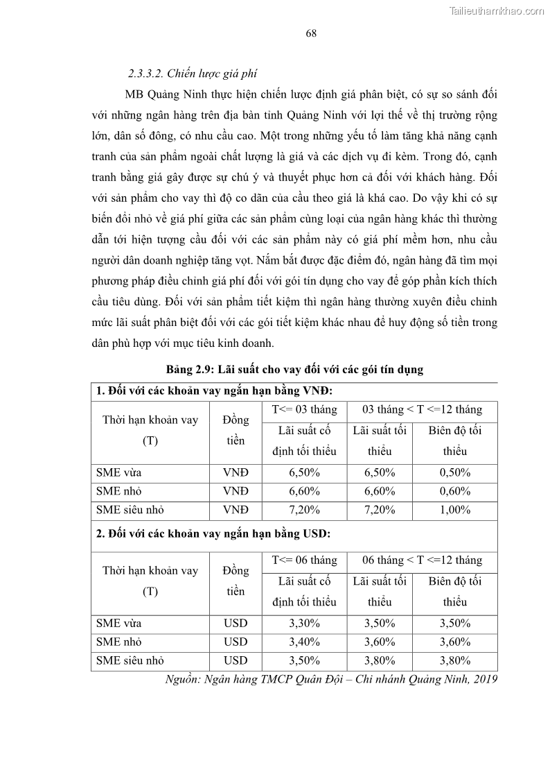 Luận văn thạc sĩ kinh doanh thương mại Chiến lược kinh doanh của ngân hàng TMCP Quân Đội Chi nhánh Quảng Ninh - 7 Trang 80