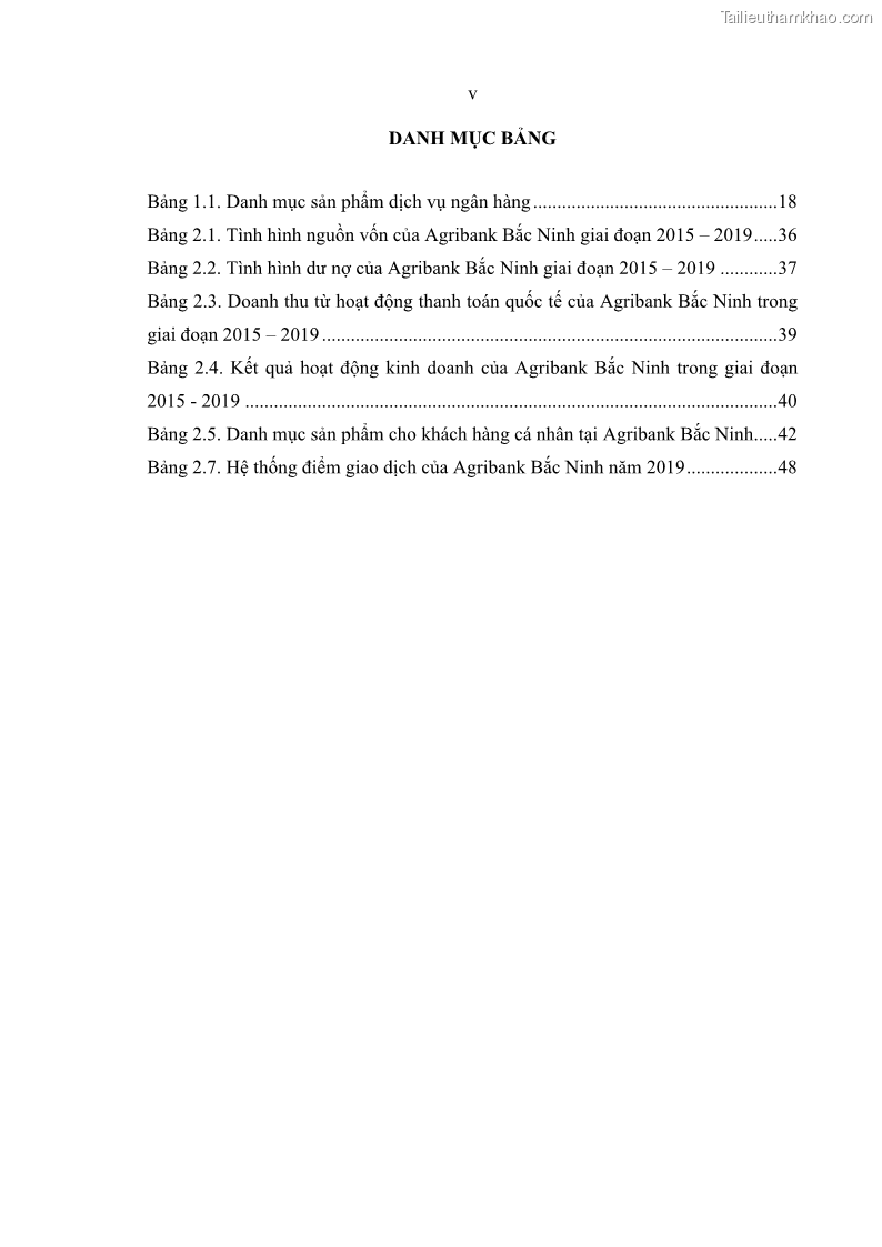 Luận văn thạc sĩ kinh doanh thương mại Giải pháp hoàn thiện hoạt động marketing của Ngân hàng Nông nghiệp và Phát triển nông thôn Việt Nam – Chi nhánh Bắc Ninh - 1 Trang 7