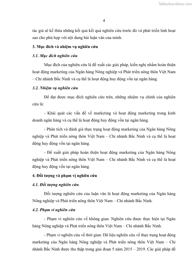Luận văn thạc sĩ kinh doanh thương mại Giải pháp hoàn thiện hoạt động marketing của Ngân hàng Nông nghiệp và Phát triển nông thôn Việt Nam – Chi nhánh Bắc Ninh - 2 Trang 13