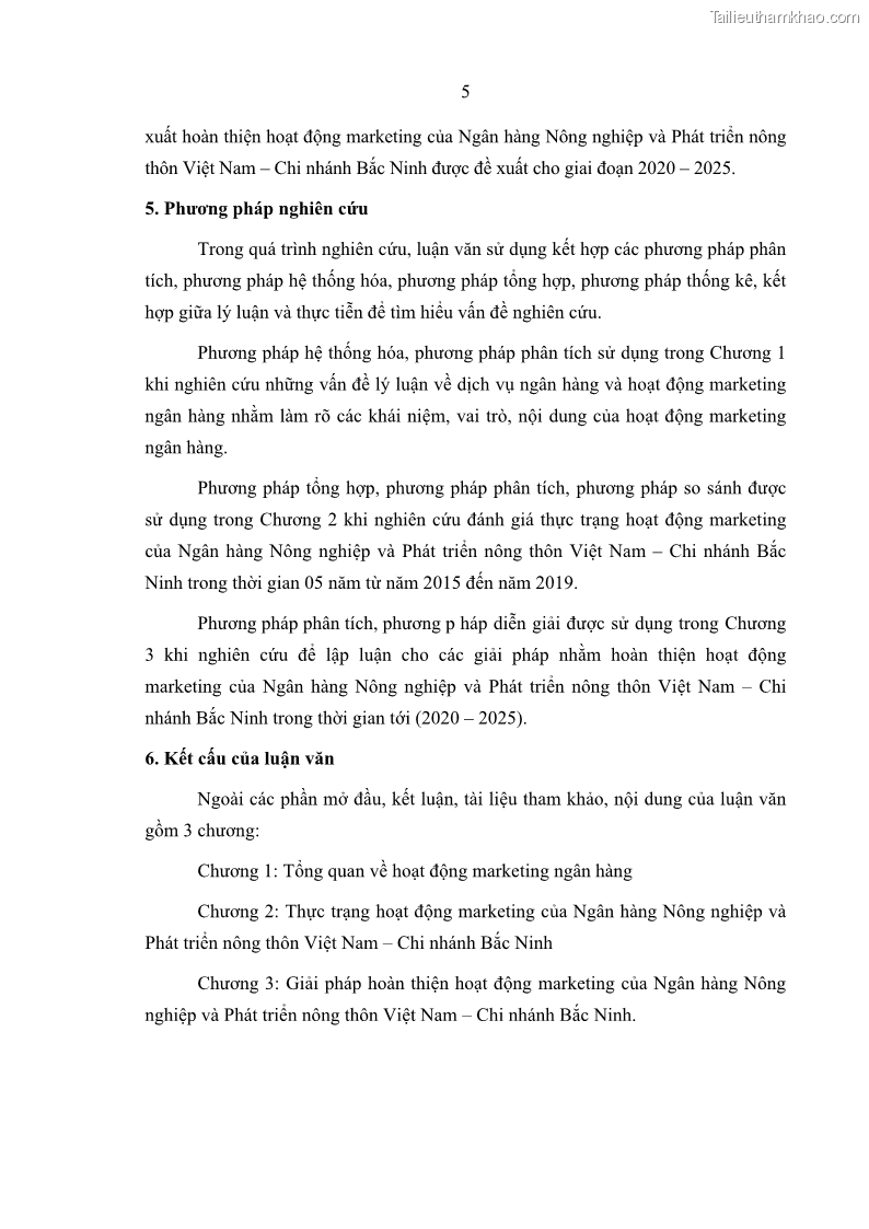 Luận văn thạc sĩ kinh doanh thương mại Giải pháp hoàn thiện hoạt động marketing của Ngân hàng Nông nghiệp và Phát triển nông thôn Việt Nam – Chi nhánh Bắc Ninh - 2 Trang 14