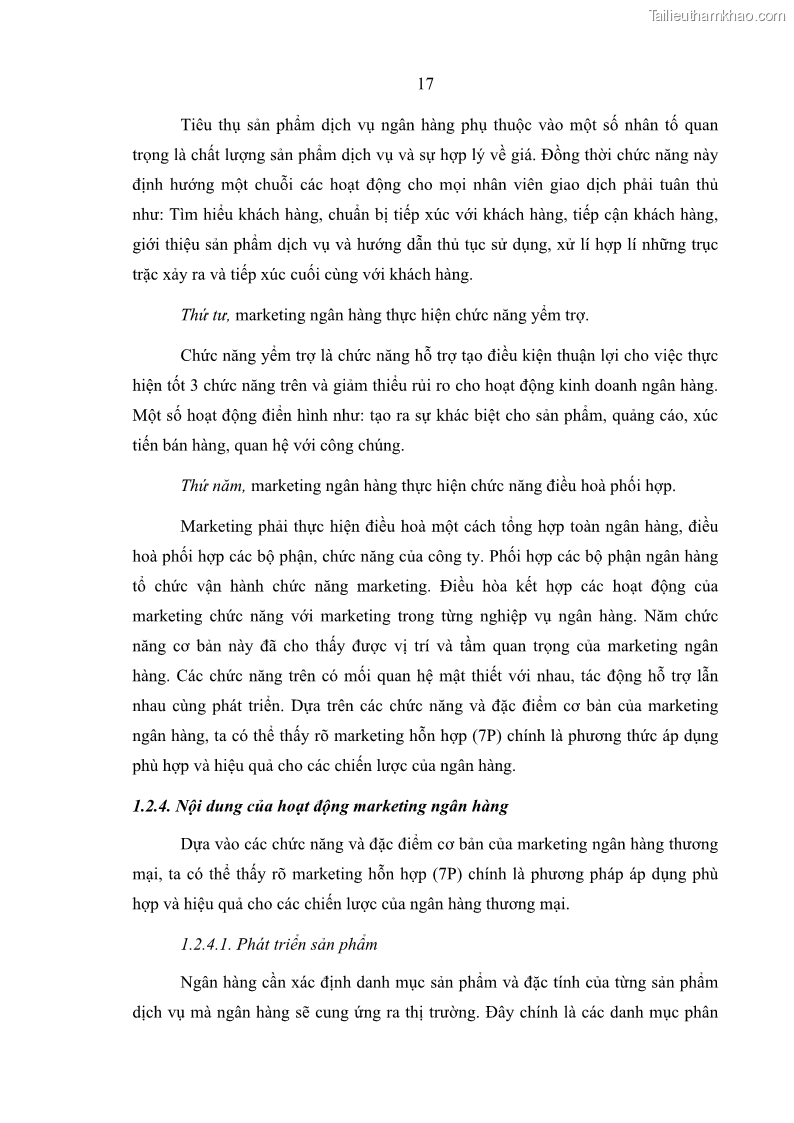 Luận văn thạc sĩ kinh doanh thương mại Giải pháp hoàn thiện hoạt động marketing của Ngân hàng Nông nghiệp và Phát triển nông thôn Việt Nam – Chi nhánh Bắc Ninh - 3 Trang 26