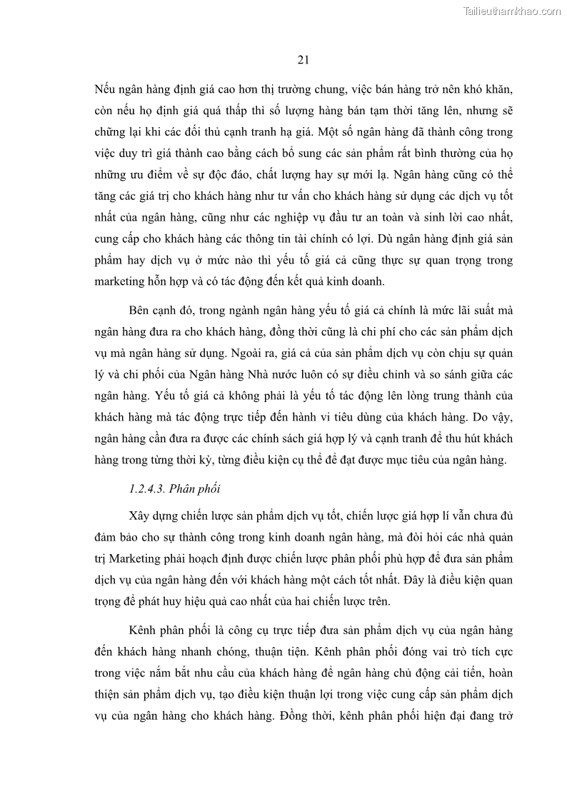 Luận văn thạc sĩ kinh doanh thương mại Giải pháp hoàn thiện hoạt động marketing của Ngân hàng Nông nghiệp và Phát triển nông thôn Việt Nam – Chi nhánh Bắc Ninh - 3 Trang 30