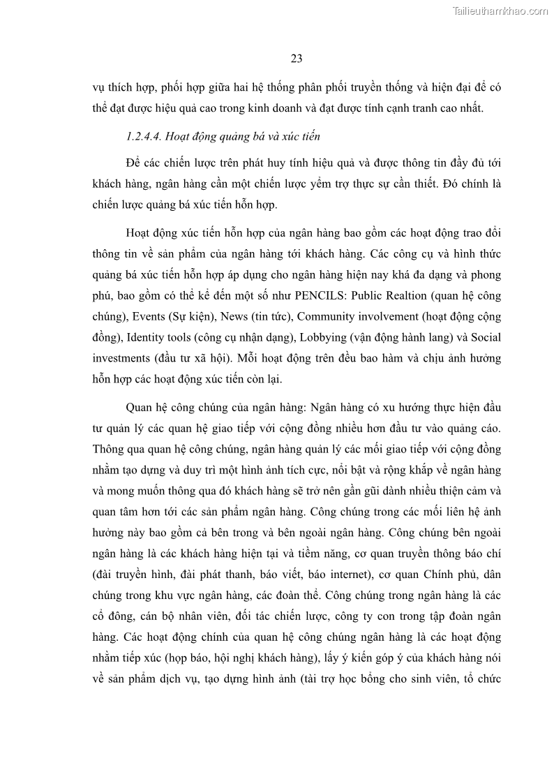 Luận văn thạc sĩ kinh doanh thương mại Giải pháp hoàn thiện hoạt động marketing của Ngân hàng Nông nghiệp và Phát triển nông thôn Việt Nam – Chi nhánh Bắc Ninh - 3 Trang 32