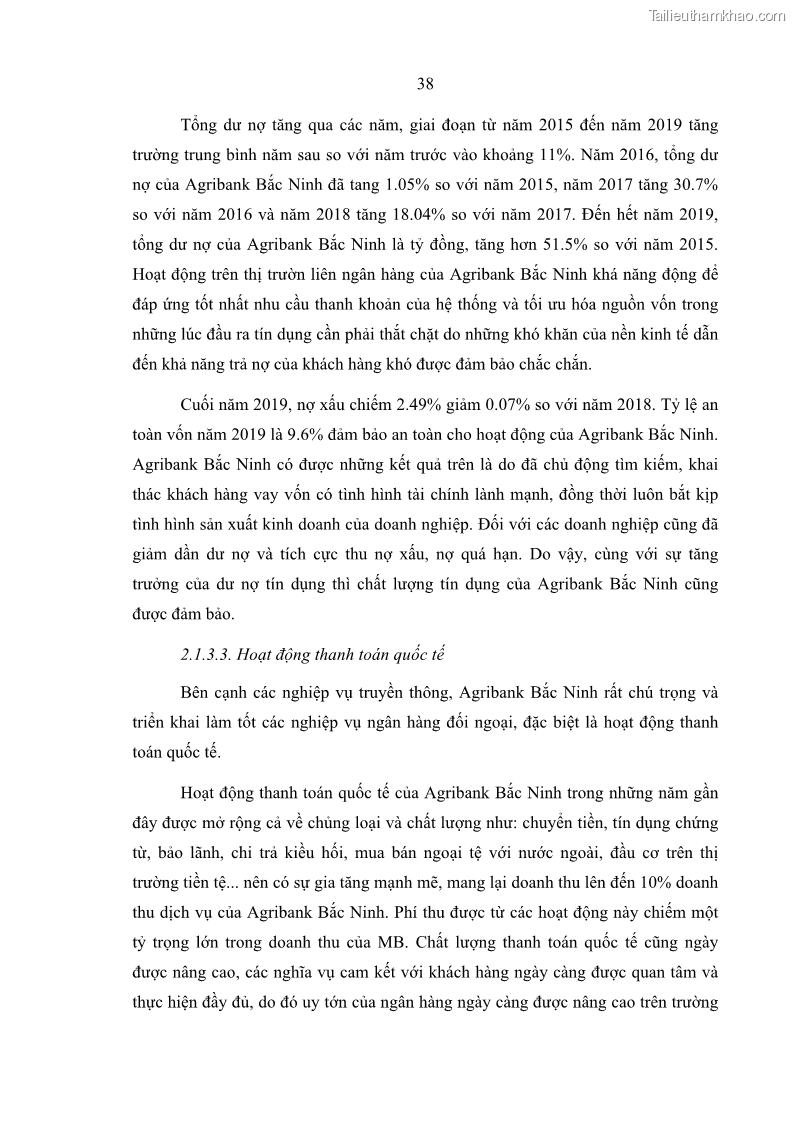 Luận văn thạc sĩ kinh doanh thương mại Giải pháp hoàn thiện hoạt động marketing của Ngân hàng Nông nghiệp và Phát triển nông thôn Việt Nam – Chi nhánh Bắc Ninh - 4 Trang 47