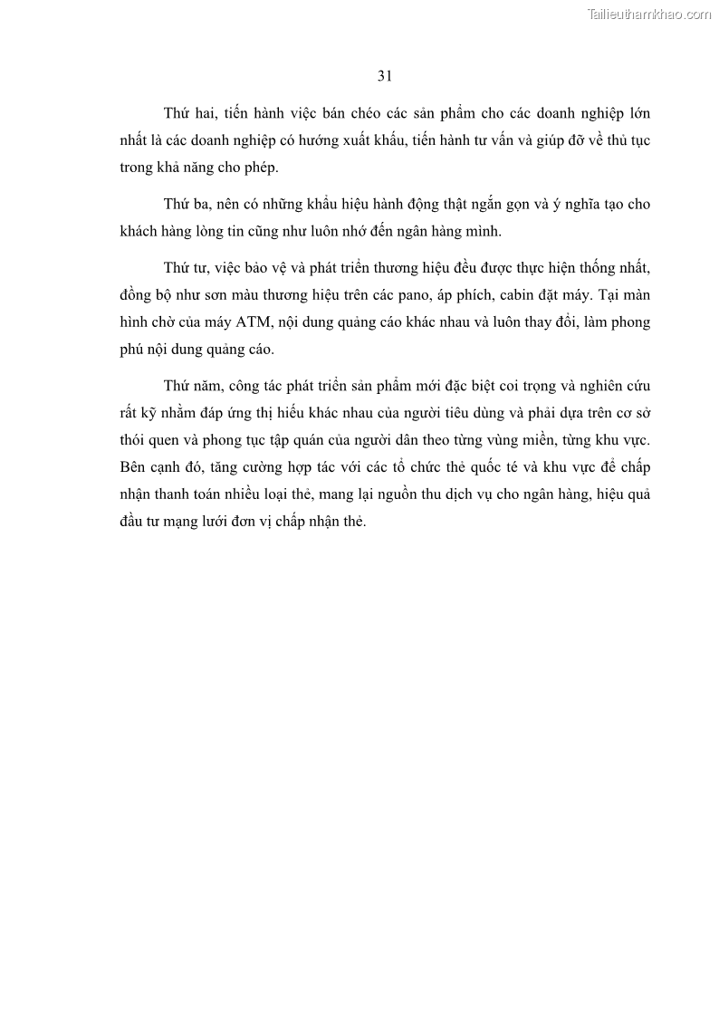 Luận văn thạc sĩ kinh doanh thương mại Giải pháp hoàn thiện hoạt động marketing của Ngân hàng Nông nghiệp và Phát triển nông thôn Việt Nam – Chi nhánh Bắc Ninh - 4 Trang 40