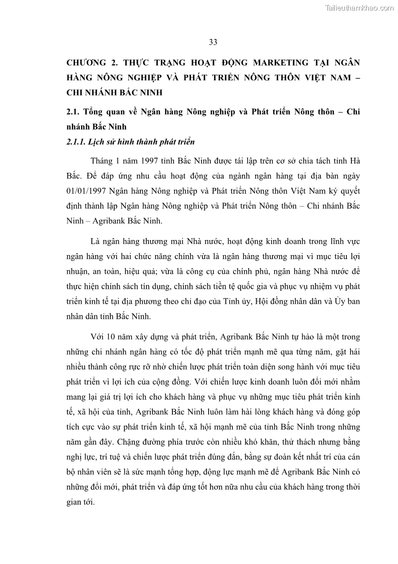 Luận văn thạc sĩ kinh doanh thương mại Giải pháp hoàn thiện hoạt động marketing của Ngân hàng Nông nghiệp và Phát triển nông thôn Việt Nam – Chi nhánh Bắc Ninh - 4 Trang 42
