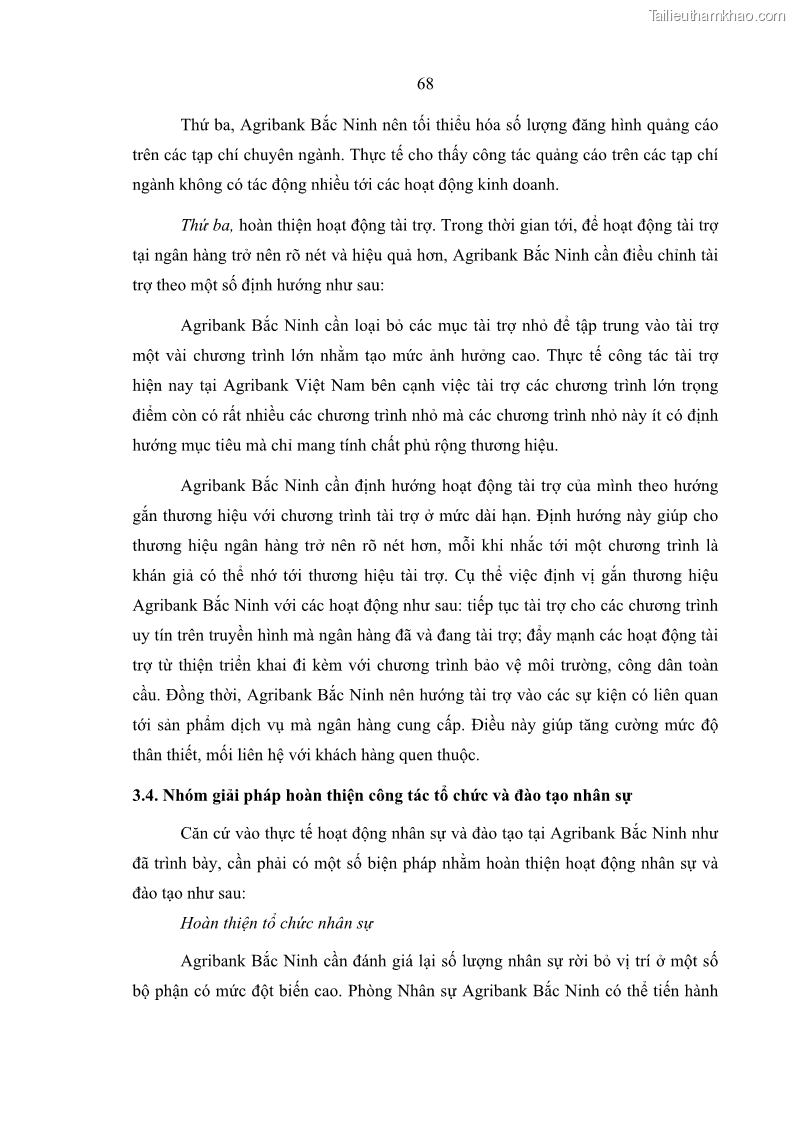 Luận văn thạc sĩ kinh doanh thương mại Giải pháp hoàn thiện hoạt động marketing của Ngân hàng Nông nghiệp và Phát triển nông thôn Việt Nam – Chi nhánh Bắc Ninh - 7 Trang 77