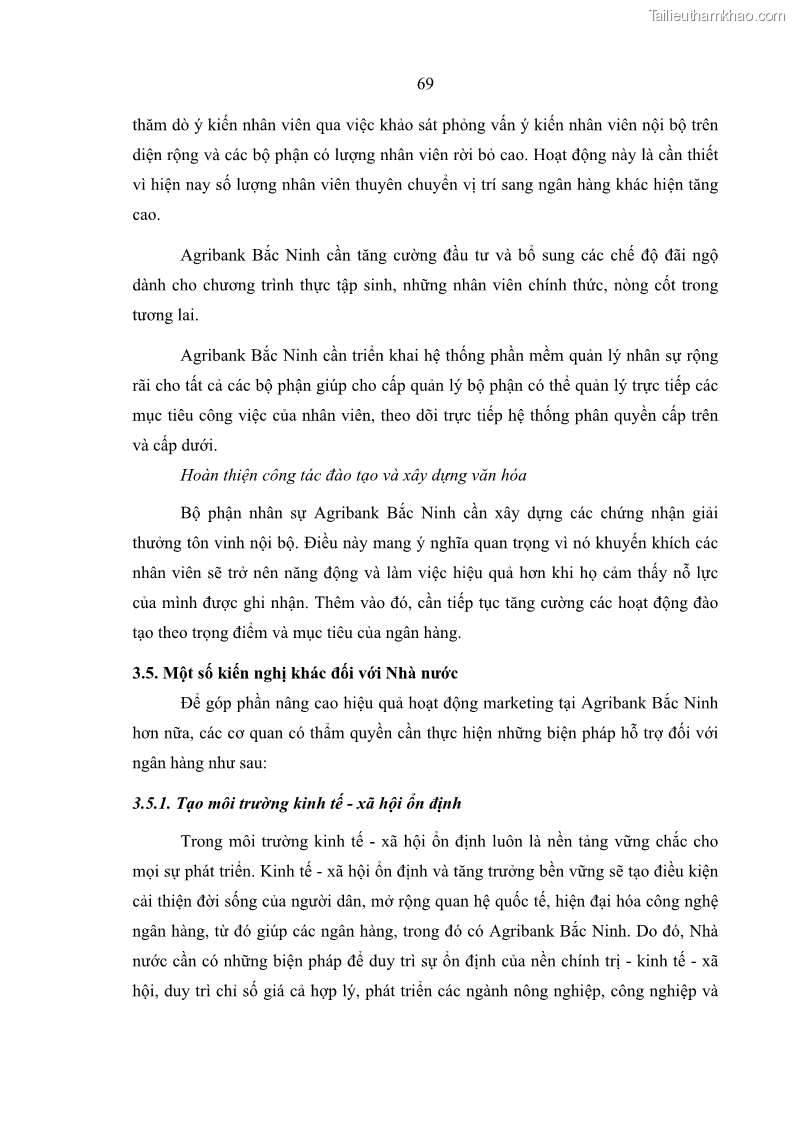 Luận văn thạc sĩ kinh doanh thương mại Giải pháp hoàn thiện hoạt động marketing của Ngân hàng Nông nghiệp và Phát triển nông thôn Việt Nam – Chi nhánh Bắc Ninh - 7 Trang 78