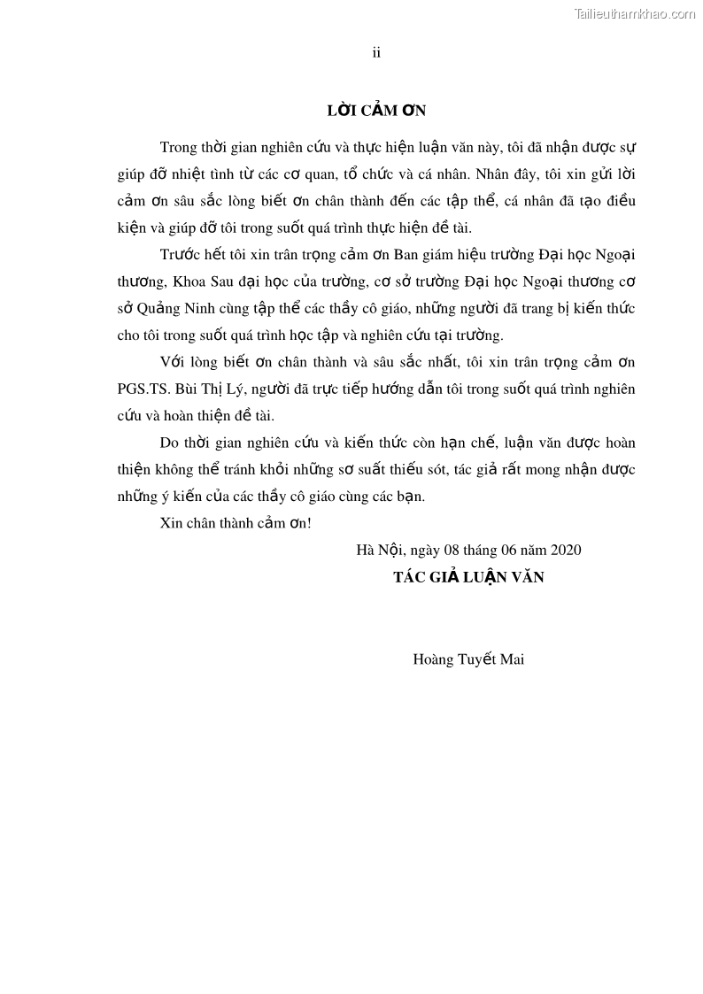 Luận văn thạc sĩ kinh doanh thương mại Hoạt động quản lý rủi ro tín dụng tại Ngân hàng TMCP Công Thương – Chi nhánh Bãi Cháy - 1 Trang 6