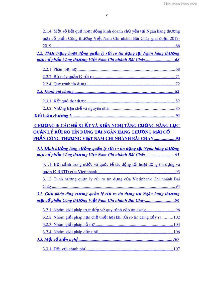 Luận văn thạc sĩ kinh doanh thương mại Hoạt động quản lý rủi ro tín dụng tại Ngân hàng TMCP Công Thương – Chi nhánh Bãi Cháy - 1 Trang 9