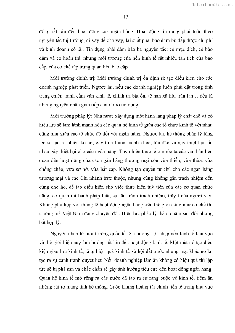 Luận văn thạc sĩ kinh doanh thương mại Hoạt động quản lý rủi ro tín dụng tại Ngân hàng TMCP Quân Đội - Chi nhánh Quảng Ninh - 2 Trang 24