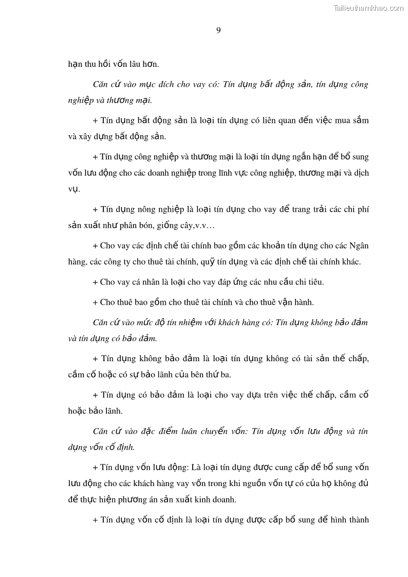 Luận văn thạc sĩ kinh doanh thương mại Hoạt động quản lý rủi ro tín dụng tại Ngân hàng TMCP Công Thương – Chi nhánh Bãi Cháy - 2 Trang 24