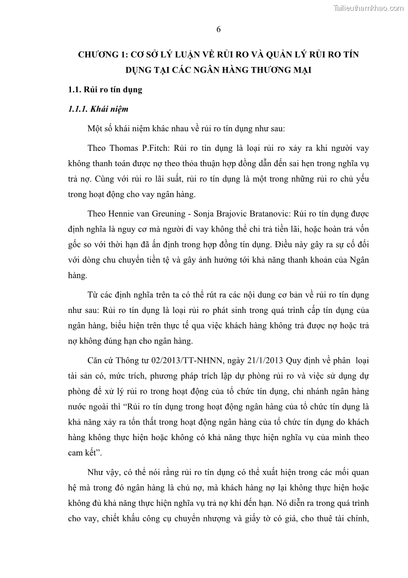 Luận văn thạc sĩ kinh doanh thương mại Hoạt động quản lý rủi ro tín dụng tại Ngân hàng TMCP Quân Đội - Chi nhánh Quảng Ninh - 2 Trang 17