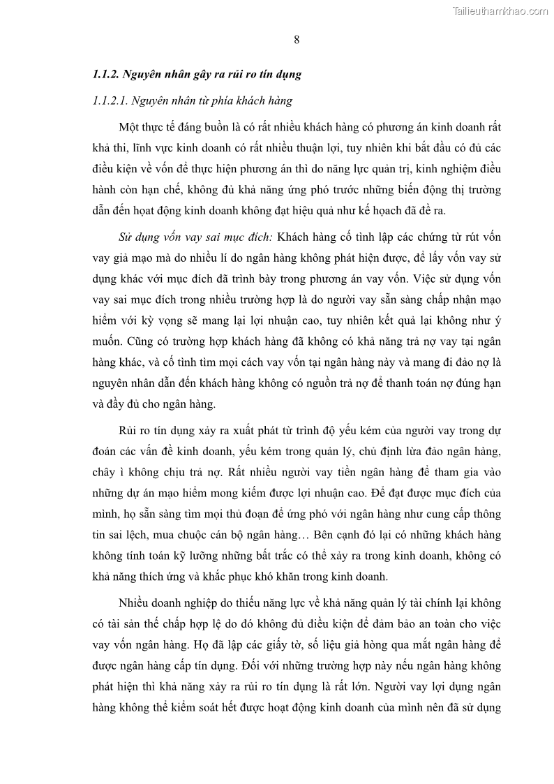 Luận văn thạc sĩ kinh doanh thương mại Hoạt động quản lý rủi ro tín dụng tại Ngân hàng TMCP Quân Đội - Chi nhánh Quảng Ninh - 2 Trang 19