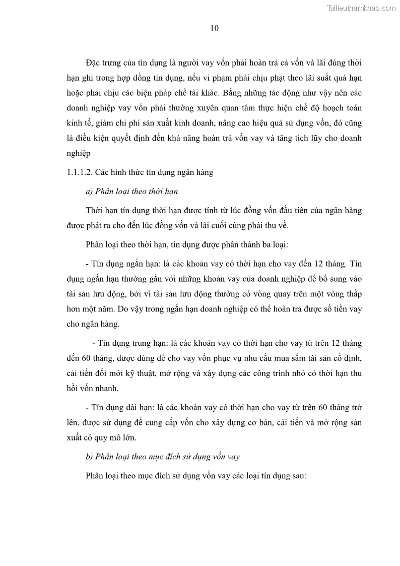 Luận văn thạc sĩ kinh doanh thương mại Hoạt động quản lý rủi ro tín dụng tại Ngân hàng TMCP Đầu tư và Phát triển Việt Nam - Chi nhánh Cẩm Phả - 2 Trang 20
