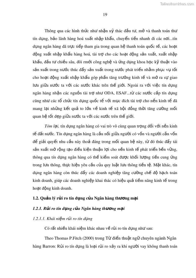 Luận văn thạc sĩ kinh doanh thương mại Hoạt động quản lý rủi ro tín dụng tại Ngân hàng TMCP Công Thương – Chi nhánh Bãi Cháy - 3 Trang 34