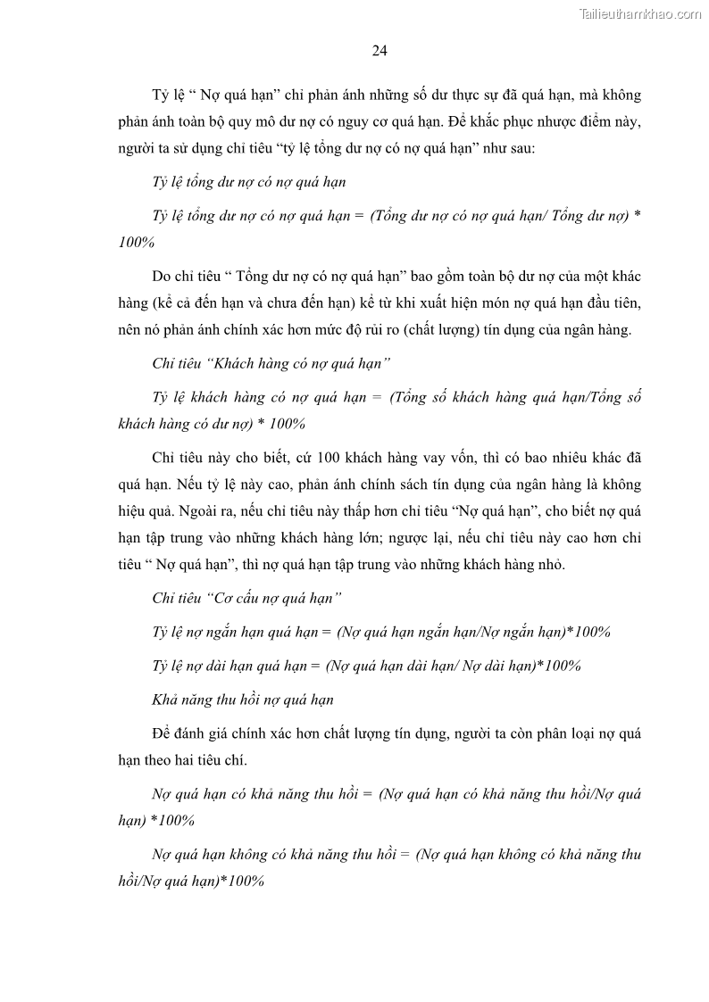 Luận văn thạc sĩ kinh doanh thương mại Hoạt động quản lý rủi ro tín dụng tại Ngân hàng TMCP Quân Đội - Chi nhánh Quảng Ninh - 3 Trang 35