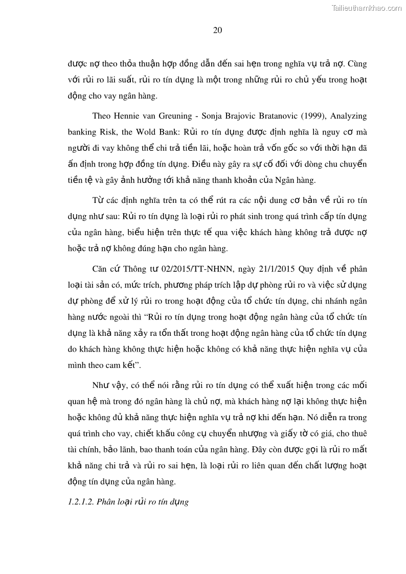 Luận văn thạc sĩ kinh doanh thương mại Hoạt động quản lý rủi ro tín dụng tại Ngân hàng TMCP Công Thương – Chi nhánh Bãi Cháy - 3 Trang 35