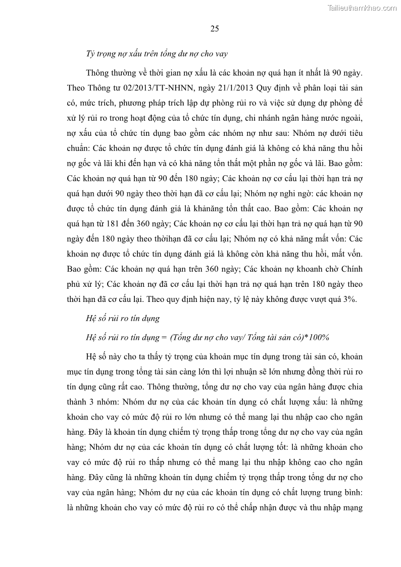 Luận văn thạc sĩ kinh doanh thương mại Hoạt động quản lý rủi ro tín dụng tại Ngân hàng TMCP Quân Đội - Chi nhánh Quảng Ninh - 3 Trang 36