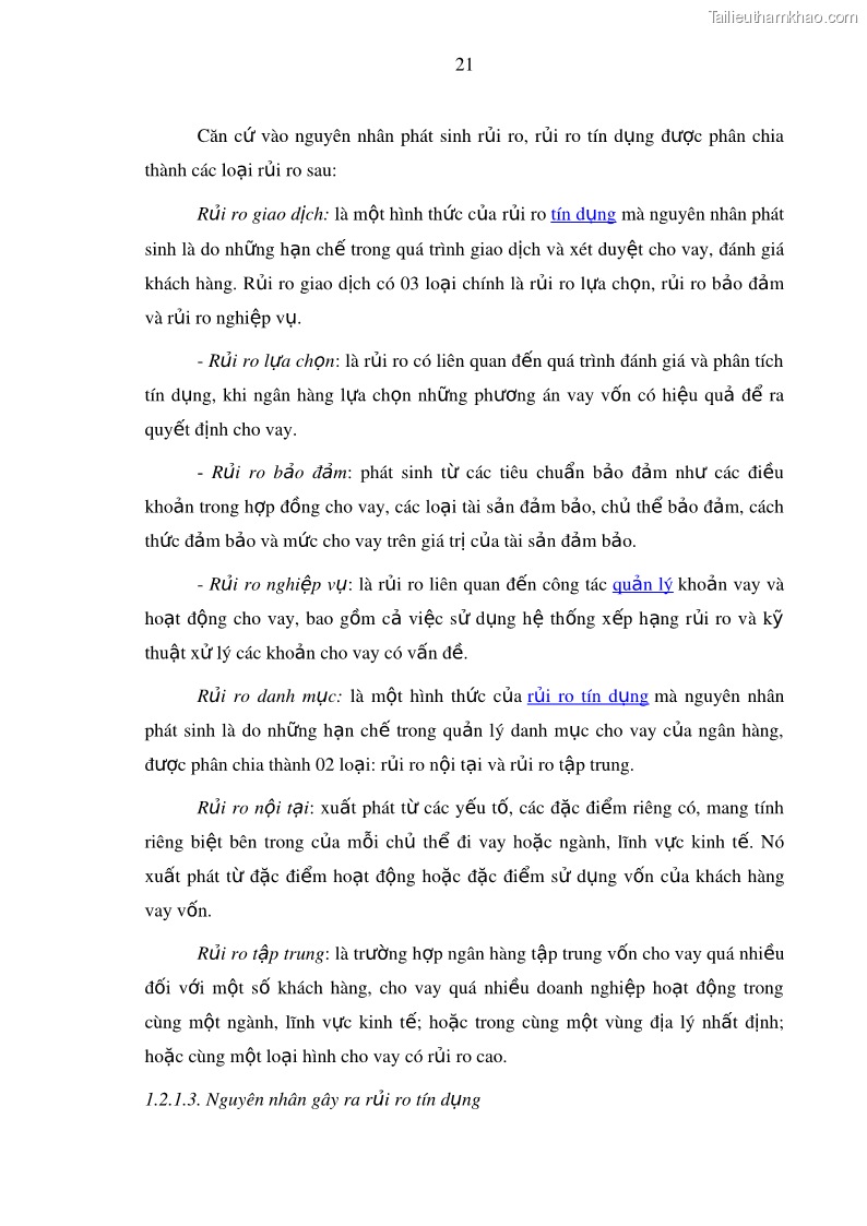 Luận văn thạc sĩ kinh doanh thương mại Hoạt động quản lý rủi ro tín dụng tại Ngân hàng TMCP Công Thương – Chi nhánh Bãi Cháy - 3 Trang 36