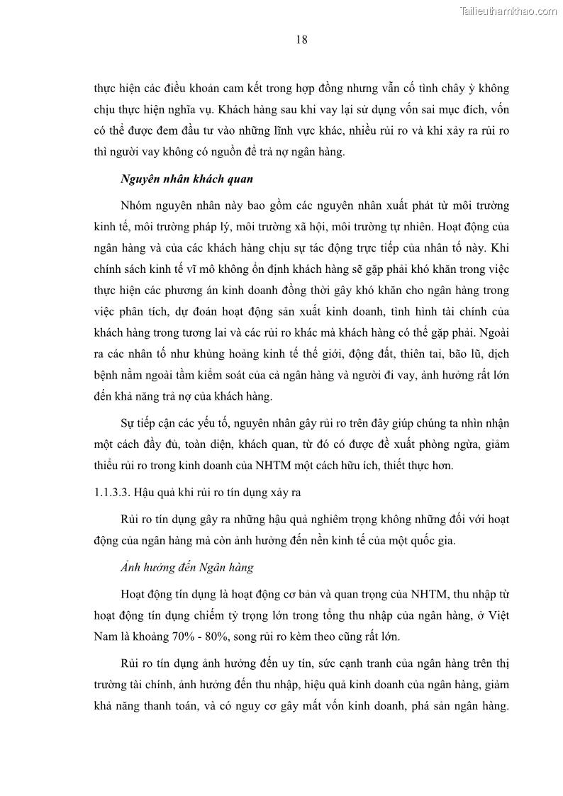 Luận văn thạc sĩ kinh doanh thương mại Hoạt động quản lý rủi ro tín dụng tại Ngân hàng TMCP Đầu tư và Phát triển Việt Nam - Chi nhánh Cẩm Phả - 3 Trang 28