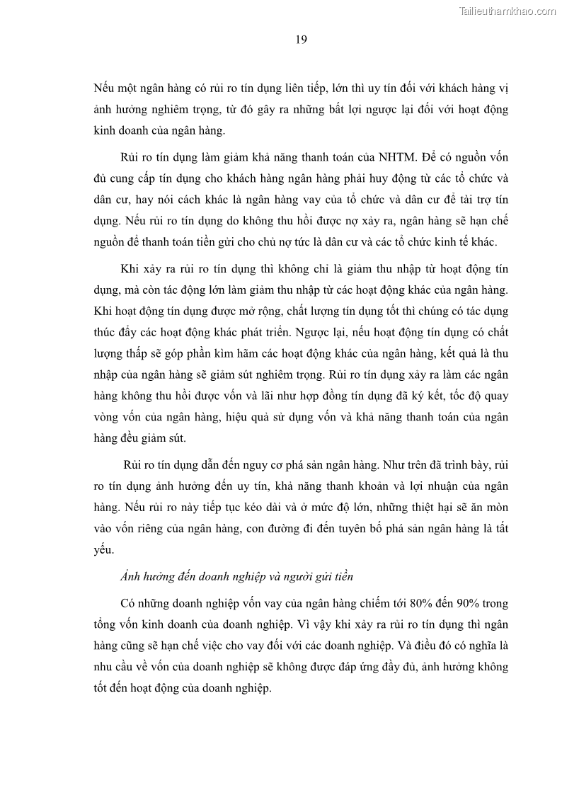 Luận văn thạc sĩ kinh doanh thương mại Hoạt động quản lý rủi ro tín dụng tại Ngân hàng TMCP Đầu tư và Phát triển Việt Nam - Chi nhánh Cẩm Phả - 3 Trang 29