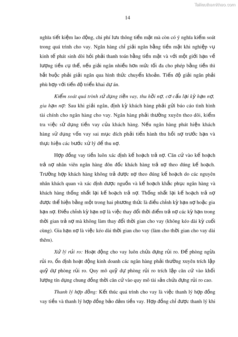 Luận văn thạc sĩ kinh doanh thương mại Hoạt động quản lý rủi ro tín dụng tại Ngân hàng TMCP Công Thương – Chi nhánh Bãi Cháy - 3 Trang 29