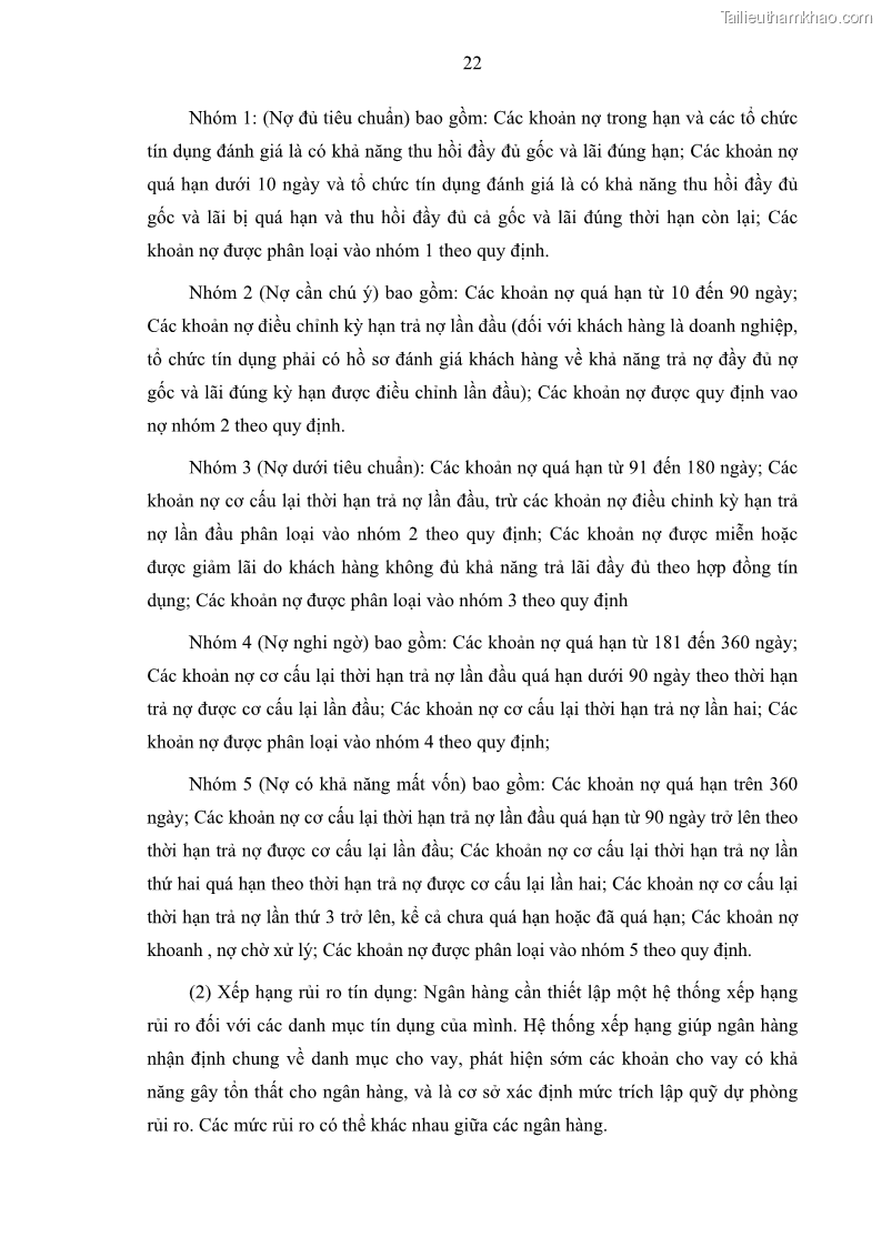 Luận văn thạc sĩ kinh doanh thương mại Hoạt động quản lý rủi ro tín dụng tại Ngân hàng TMCP Quân Đội - Chi nhánh Quảng Ninh - 3 Trang 33
