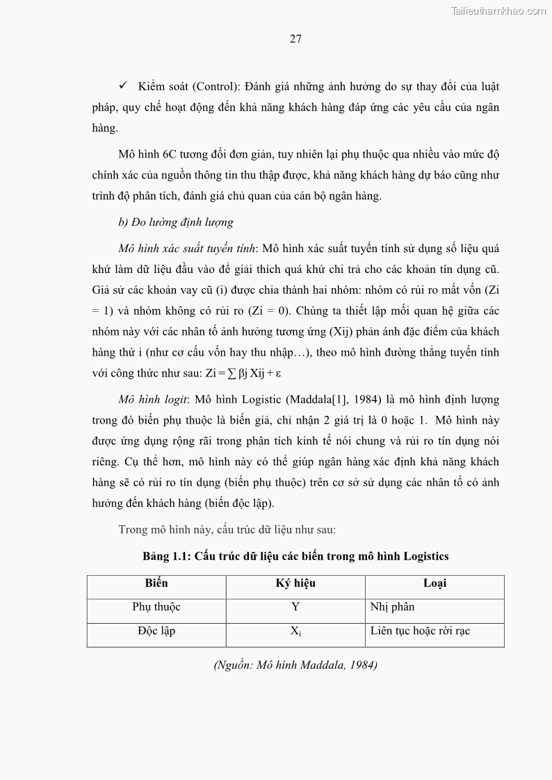 Luận văn thạc sĩ kinh doanh thương mại Hoạt động quản lý rủi ro tín dụng tại Ngân hàng TMCP Đầu tư và Phát triển Việt Nam - Chi nhánh Cẩm Phả - 4 Trang 37