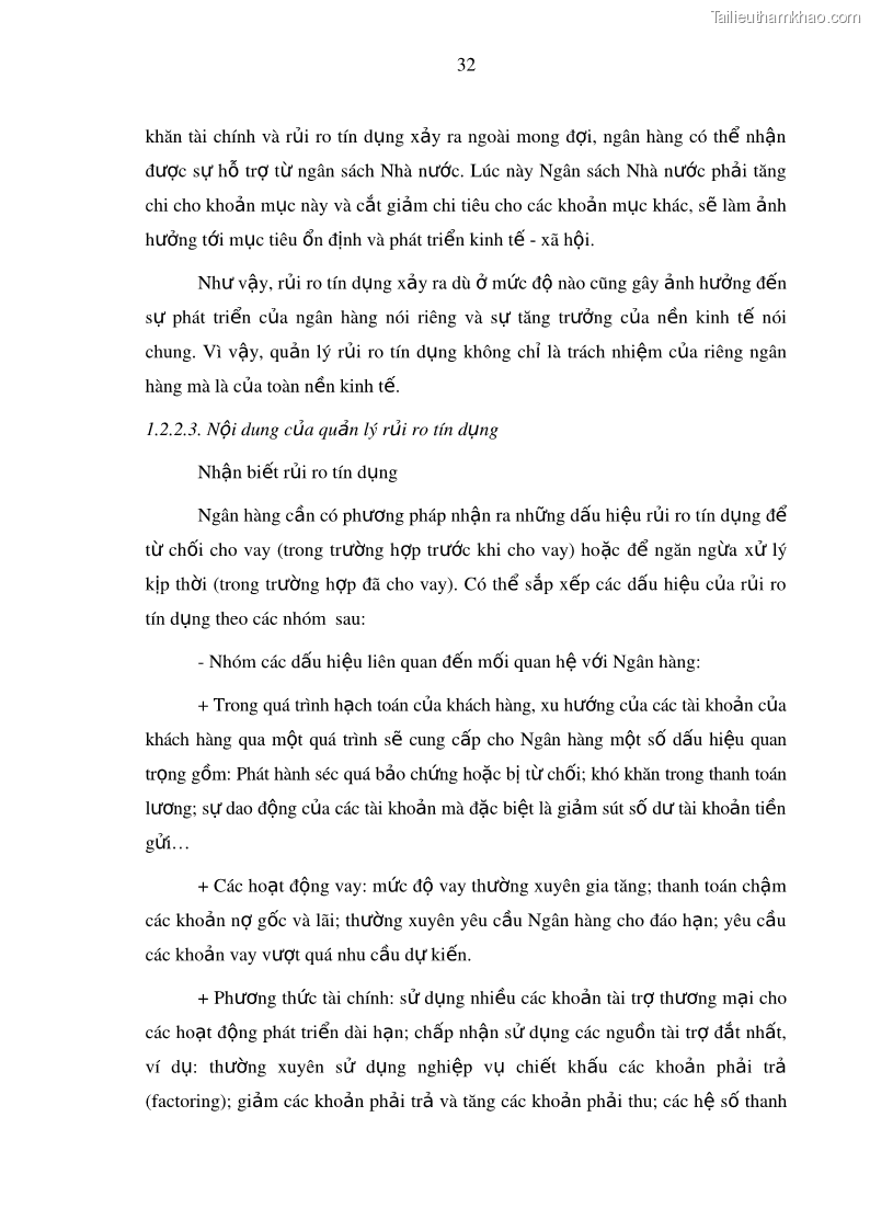 Luận văn thạc sĩ kinh doanh thương mại Hoạt động quản lý rủi ro tín dụng tại Ngân hàng TMCP Công Thương – Chi nhánh Bãi Cháy - 4 Trang 47