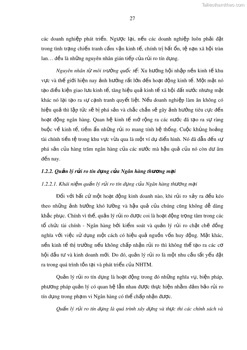 Luận văn thạc sĩ kinh doanh thương mại Hoạt động quản lý rủi ro tín dụng tại Ngân hàng TMCP Công Thương – Chi nhánh Bãi Cháy - 4 Trang 42