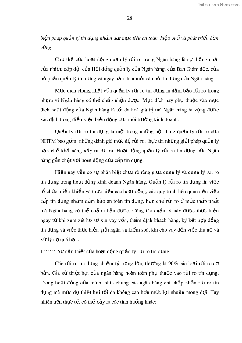 Luận văn thạc sĩ kinh doanh thương mại Hoạt động quản lý rủi ro tín dụng tại Ngân hàng TMCP Công Thương – Chi nhánh Bãi Cháy - 4 Trang 43