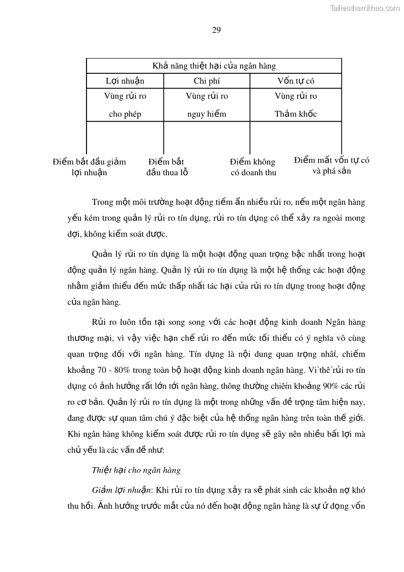 Luận văn thạc sĩ kinh doanh thương mại Hoạt động quản lý rủi ro tín dụng tại Ngân hàng TMCP Công Thương – Chi nhánh Bãi Cháy - 4 Trang 44