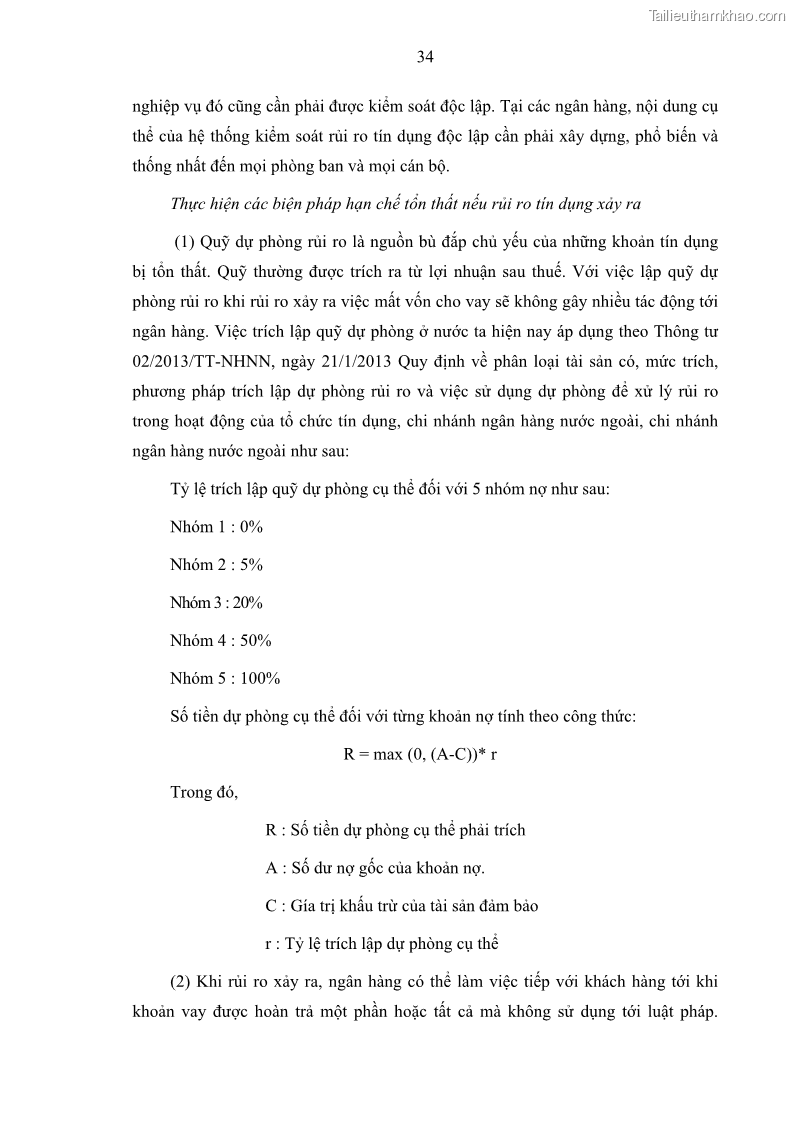 Luận văn thạc sĩ kinh doanh thương mại Hoạt động quản lý rủi ro tín dụng tại Ngân hàng TMCP Quân Đội - Chi nhánh Quảng Ninh - 4 Trang 45