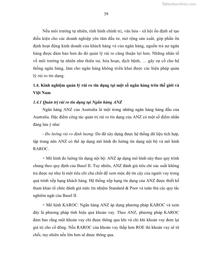 Luận văn thạc sĩ kinh doanh thương mại Hoạt động quản lý rủi ro tín dụng tại Ngân hàng TMCP Đầu tư và Phát triển Việt Nam - Chi nhánh Cẩm Phả - 5 Trang 49