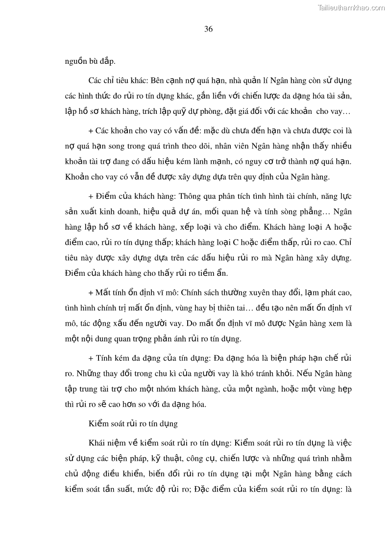 Luận văn thạc sĩ kinh doanh thương mại Hoạt động quản lý rủi ro tín dụng tại Ngân hàng TMCP Công Thương – Chi nhánh Bãi Cháy - 5 Trang 51