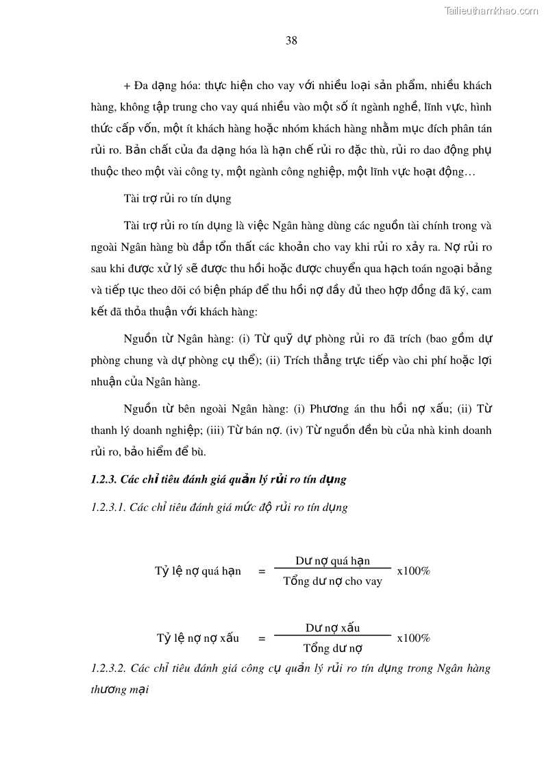 Luận văn thạc sĩ kinh doanh thương mại Hoạt động quản lý rủi ro tín dụng tại Ngân hàng TMCP Công Thương – Chi nhánh Bãi Cháy - 5 Trang 53