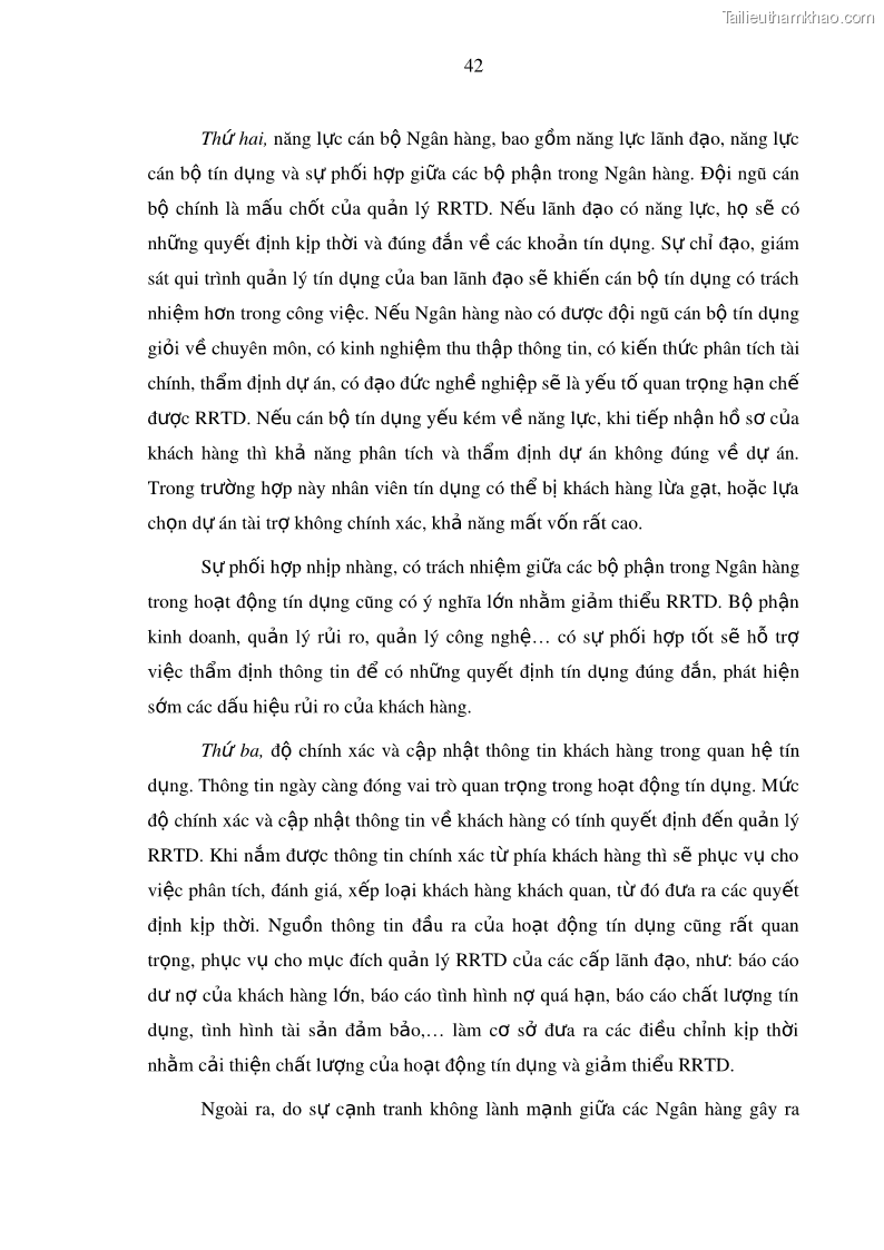 Luận văn thạc sĩ kinh doanh thương mại Hoạt động quản lý rủi ro tín dụng tại Ngân hàng TMCP Công Thương – Chi nhánh Bãi Cháy - 5 Trang 57
