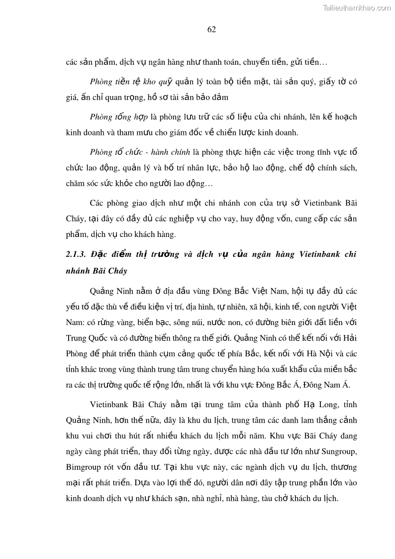 Luận văn thạc sĩ kinh doanh thương mại Hoạt động quản lý rủi ro tín dụng tại Ngân hàng TMCP Công Thương – Chi nhánh Bãi Cháy - 7 Trang 77