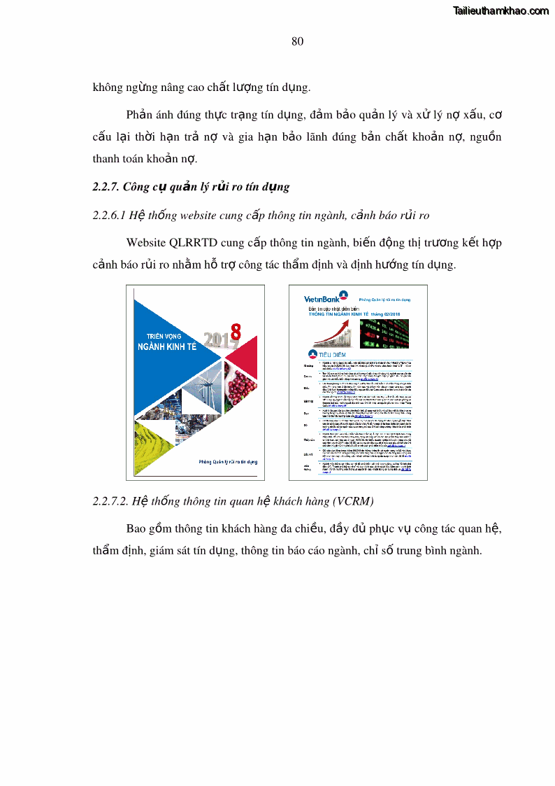 Luận văn thạc sĩ kinh doanh thương mại Hoạt động quản lý rủi ro tín dụng tại Ngân hàng TMCP Công Thương – Chi nhánh Bãi Cháy - 8 Trang 95