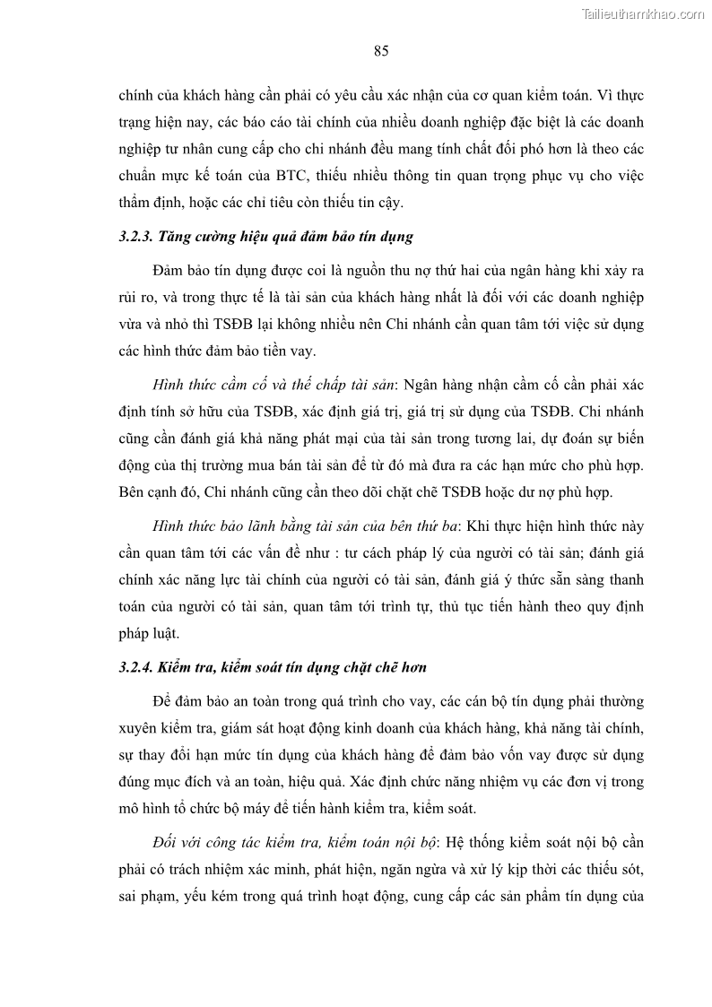 Luận văn thạc sĩ kinh doanh thương mại Hoạt động quản lý rủi ro tín dụng tại Ngân hàng TMCP Quân Đội - Chi nhánh Quảng Ninh - 8 Trang 96