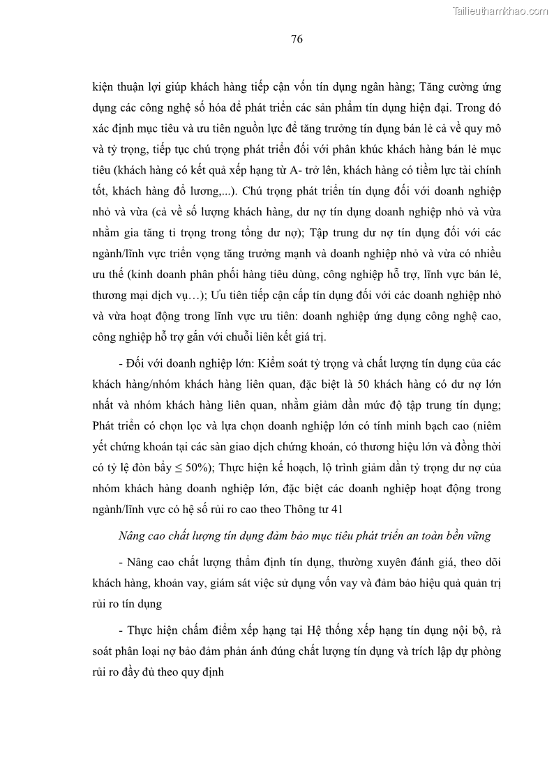 Luận văn thạc sĩ kinh doanh thương mại Hoạt động quản lý rủi ro tín dụng tại Ngân hàng TMCP Đầu tư và Phát triển Việt Nam - Chi nhánh Cẩm Phả - 8 Trang 86