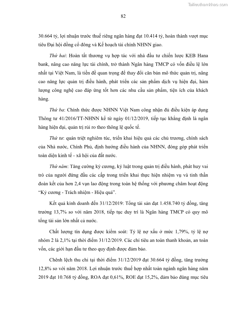 Luận văn thạc sĩ kinh doanh thương mại Hoạt động quản lý rủi ro tín dụng tại Ngân hàng TMCP Đầu tư và Phát triển Việt Nam - Chi nhánh Cẩm Phả - 8 Trang 92