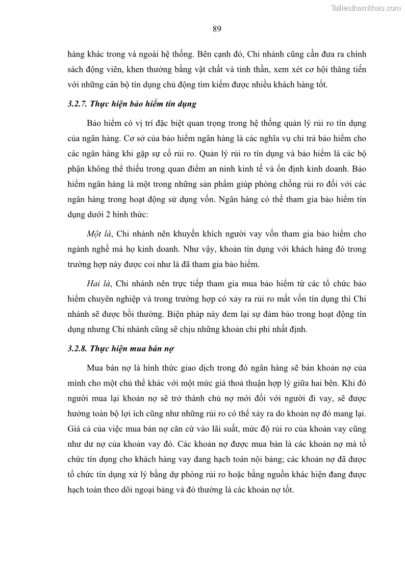 Luận văn thạc sĩ kinh doanh thương mại Hoạt động quản lý rủi ro tín dụng tại Ngân hàng TMCP Quân Đội - Chi nhánh Quảng Ninh - 9 Trang 100